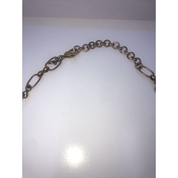 J CREW Teal, Orange, Peach, GLASS & CRYSTAL DRAMATIC RUNWAY NECKLACE Vintage - Picture 4 of 13